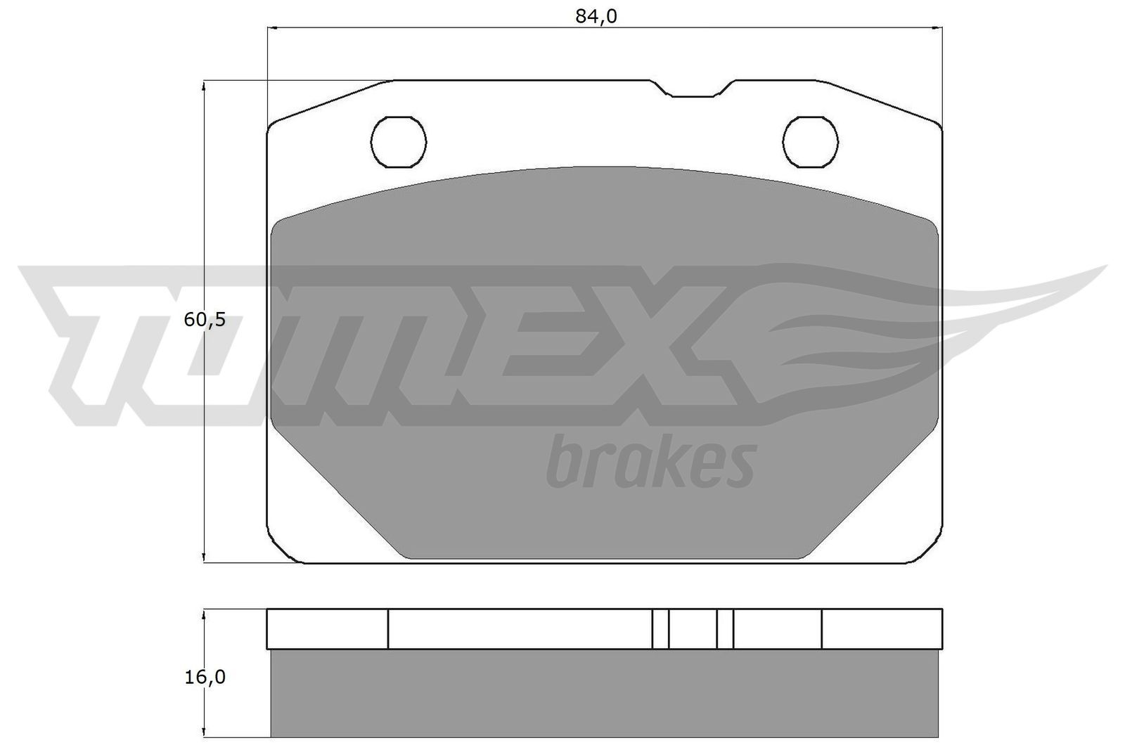 Obrázok Sada brzdových platničiek kotúčovej brzdy TOMEX Brakes  TX1031